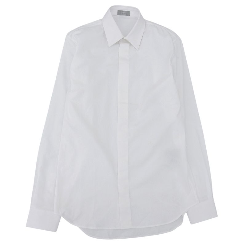 DIOR Om Uniform 923u501w1581 100% Cotton CD Embroidery Long Sleeve Shirt