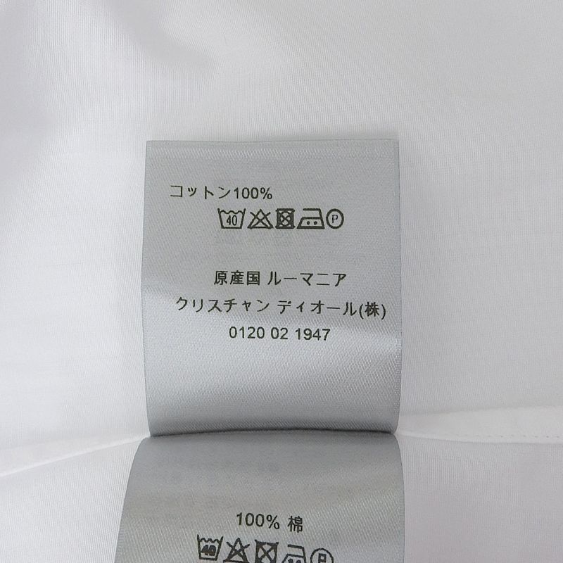 DIOR Om Uniform 923u501w1581 100% Cotton CD Embroidery Long Sleeve Shirt