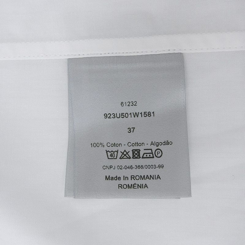 DIOR Om Uniform 923u501w1581 100% Cotton CD Embroidery Long Sleeve Shirt