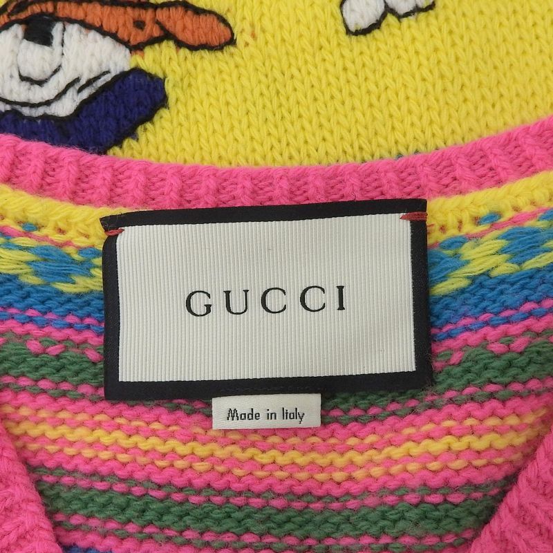 Gucci X Disney Gucci X Disney 461331 100% Wool Donald Knit Vest Pink Multi XL
