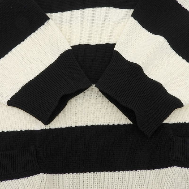 Gucci 22SS 731592 100% Cotton Striped With Logo Patch 2WAY Sleeve Zip Knit