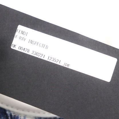 Fendi Fxq961 100% Silk Total Pattern Hat Baseball Cap Blue White 58 Storage