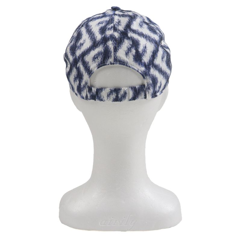 Fendi Fxq961 100% Silk Total Pattern Hat Baseball Cap Blue White 58 Storage