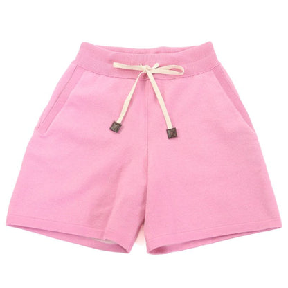 Louis Vuitton Cashmere Pockets Logo Embroidery Cord Top Monogram Shorts Pink