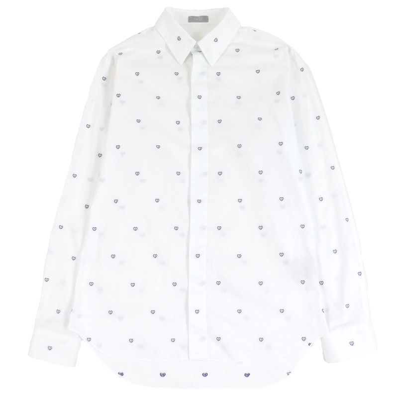 DIOR Homme 013c502a5451 100% Cotton CD Logo Allover Oxford Shirt