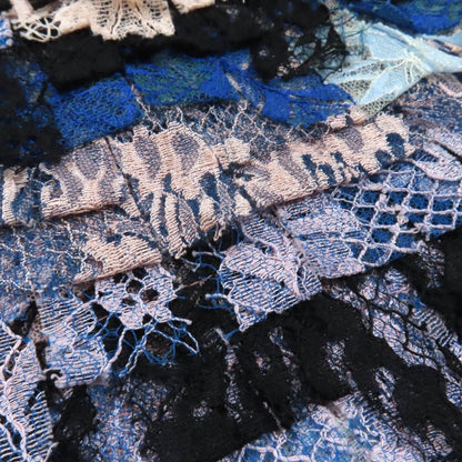 CHANEL P53043 Floral Lace Short Sleeve Top With Coco Mark Hardware Pink Beige