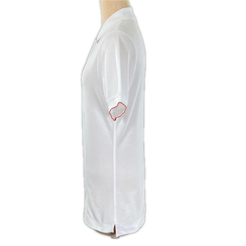 Hermes Serie Button Piping Design Short Sleeve Polo Shirt White L Made In