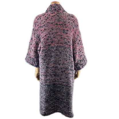CHANEL P50100 Mohair Wool Lion Button Front Open Long Cardigan 34 Made In