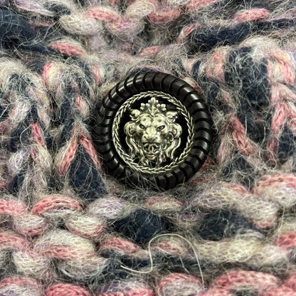 CHANEL P50100 Mohair Wool Lion Button Front Open Long Cardigan 34 Made In