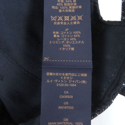 Louis Vuitton 2025 M5146l Cap Denim Stripe Baseball Cap Hat Navy Storage With