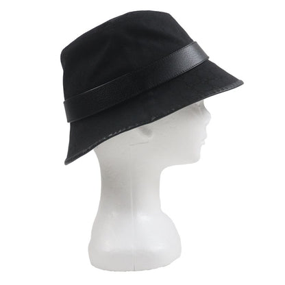 Gucci 576587 GG Canvas Leather Use GG Marmont Hat Bucket Hat Black M (58cm