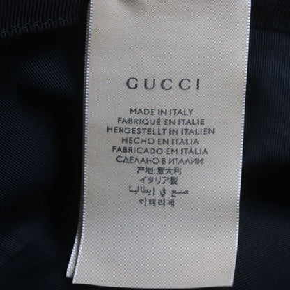 Gucci 576587 GG Canvas Leather Use GG Marmont Hat Bucket Hat Black M (58cm