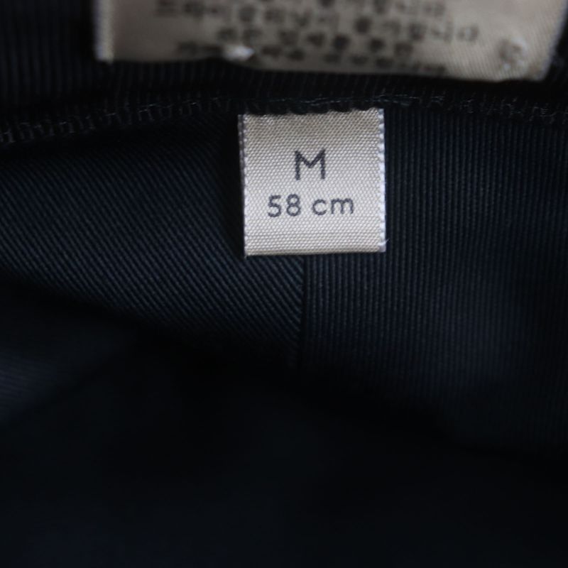 Gucci 576587 GG Canvas Leather Use GG Marmont Hat Bucket Hat Black M (58cm