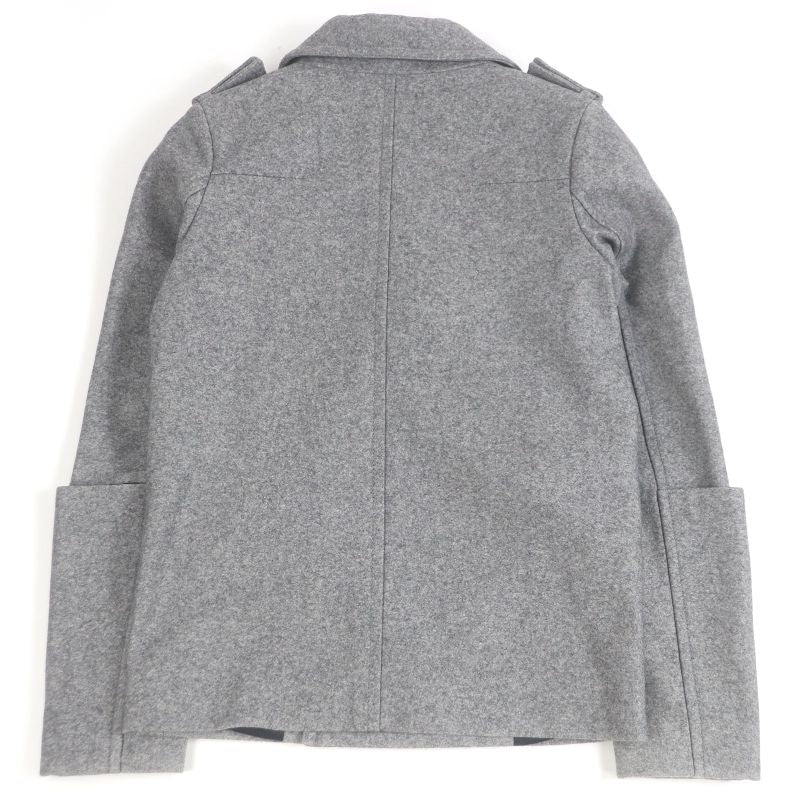 DIOR Homme DIOR Homme 100% Wool Eddie Period Pea Coat Jacket With Logo Button