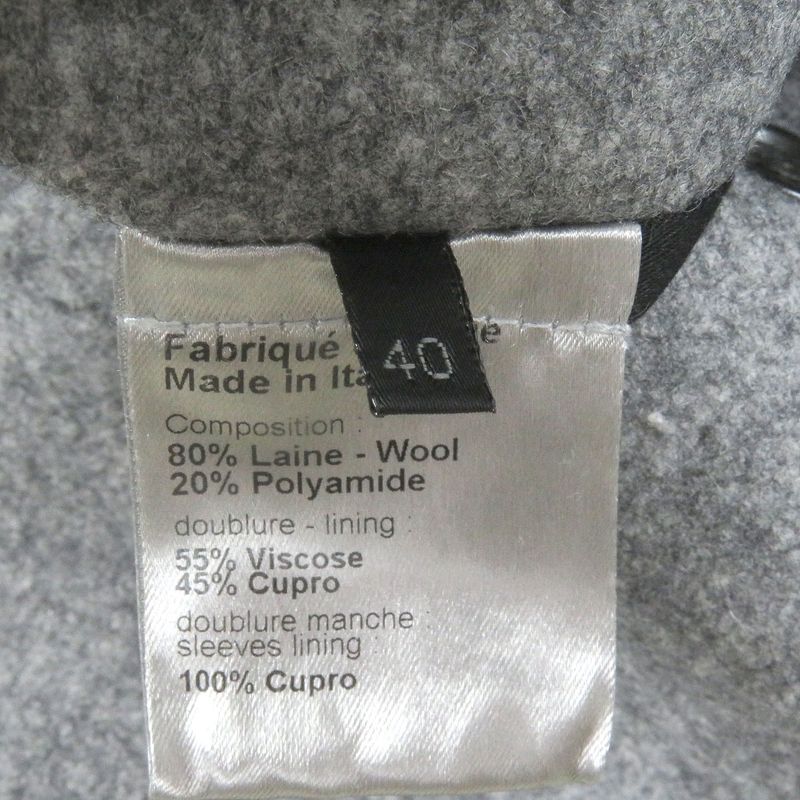 DIOR Homme DIOR Homme 100% Wool Eddie Period Pea Coat Jacket With Logo Button