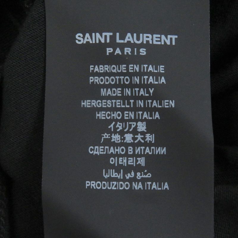 Saint Laurent Paris 631857 Front Logo Print Short Sleeve Short Sleeve T-shirt