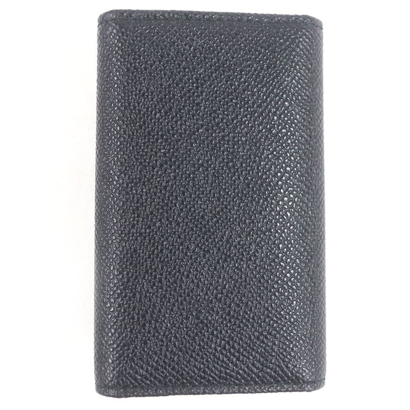 Bvlgari 30422 Leather Bvlgari Man Silver Logo Hardware Trifold 6-strap Key Case