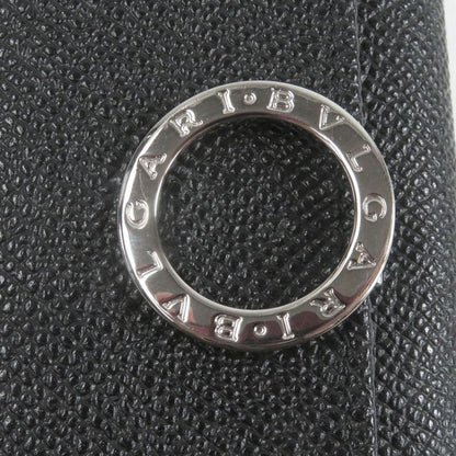 Bvlgari 30422 Leather Bvlgari Man Silver Logo Hardware Trifold 6-strap Key Case