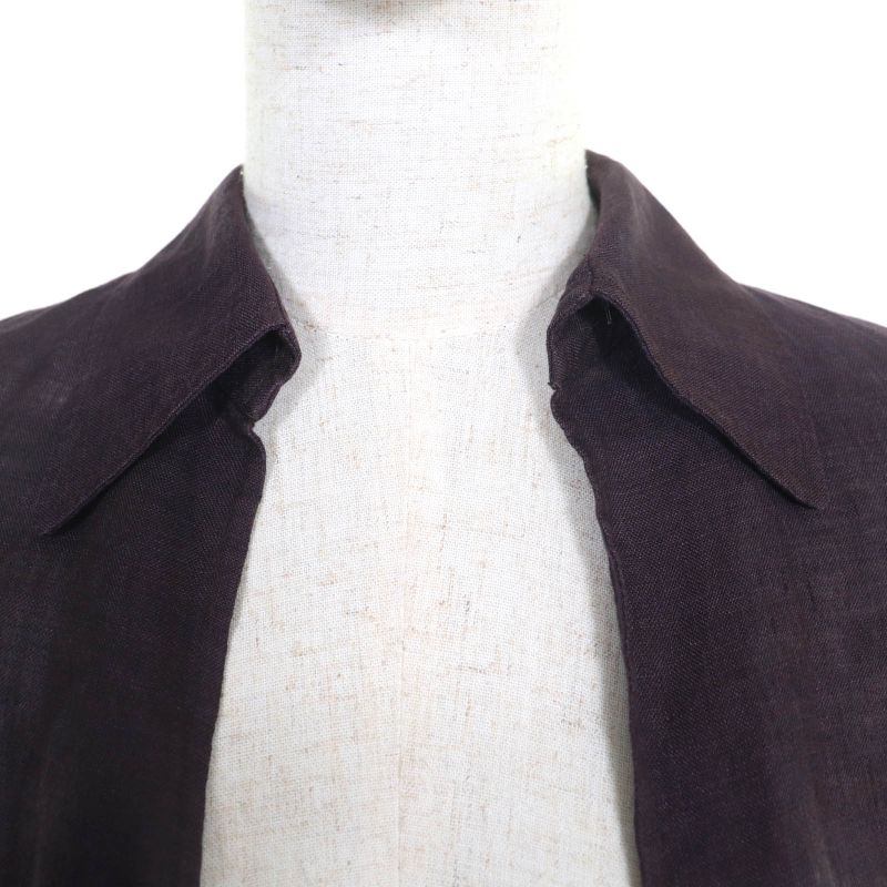 Hermes Vintage 100% Linen Margiela Period Valuse Skipper Shirt Long Sleeve