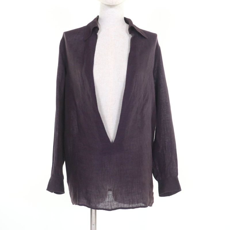 Hermes Vintage 100% Linen Margiela Period Valuse Skipper Shirt Long Sleeve