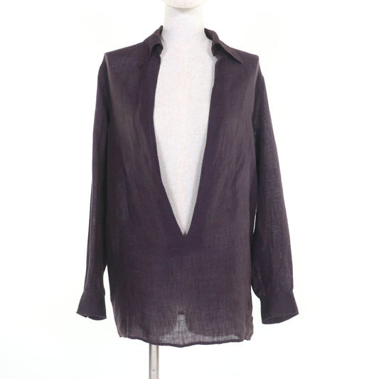 Hermes Vintage 100% Linen Margiela Period Valuse Skipper Shirt Long Sleeve