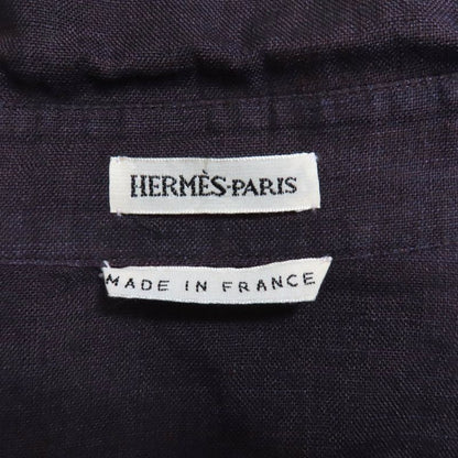 Hermes Vintage 100% Linen Margiela Period Valuse Skipper Shirt Long Sleeve