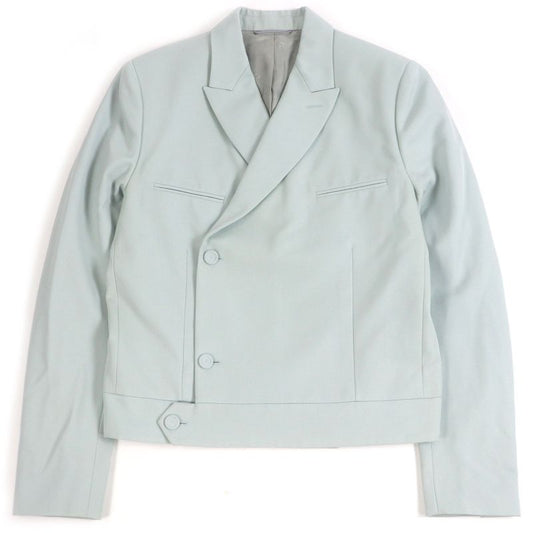 DIOR Homme 283c255a5180 100% Wool Peaked Lapel Jacket Light Green 50 Made In