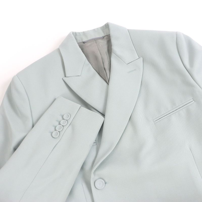 DIOR Homme 283c255a5180 100% Wool Peaked Lapel Jacket Light Green 50 Made In