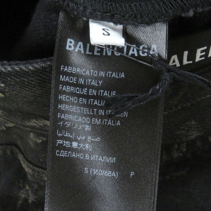Balenciaga 24SS 745248 Super Destroyed Denim Pants Damaged Jeans Black S Made