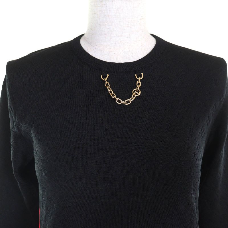 Louis Vuitton 1a9z3e 65% Silk Monogram With LV Circle Logo Chain Embossed