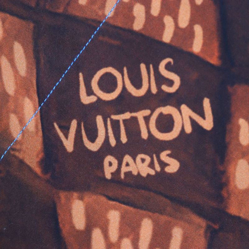  Louis Vuitton 23AW 100% Cotton Damier Painted Printed Short Sleeved Shirt