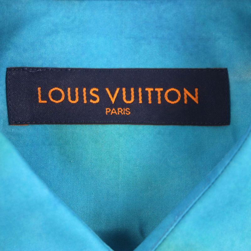  Louis Vuitton 23AW 100% Cotton Damier Painted Printed Short Sleeved Shirt