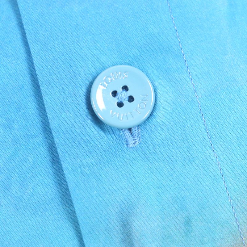  Louis Vuitton 23AW 100% Cotton Damier Painted Printed Short Sleeved Shirt