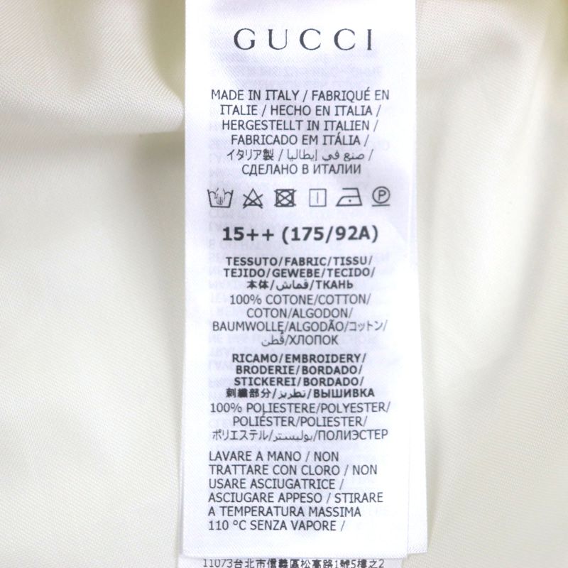  Gucci 740694 100% Cotton GG Marmont Embroidery Long Sleeve Long Sleeve Shirt