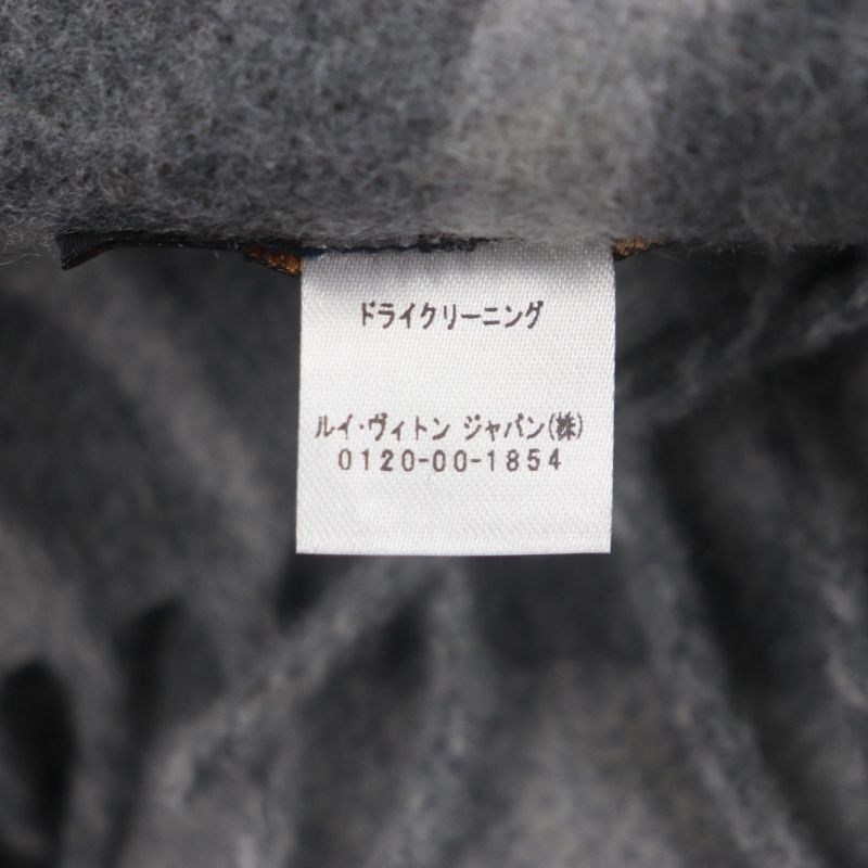  Louis Vuitton 2022 R96950 Echarpe Earmuffs Cashmere Wool Fringed Large Shawl