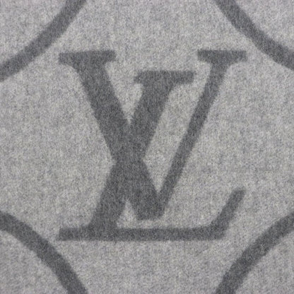  Louis Vuitton 2022 R96950 Echarpe Earmuffs Cashmere Wool Fringed Large Shawl