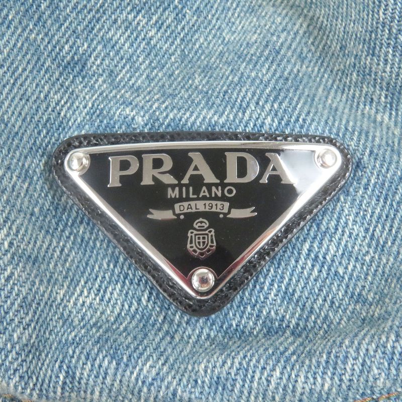 Prada 2023 2hc137 100% Cotton With Calf Leather Detailing Triangle Logo