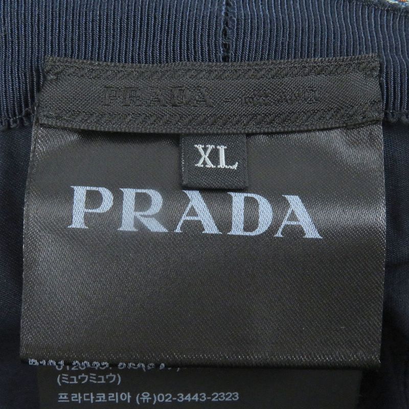 Prada 2023 2hc137 100% Cotton With Calf Leather Detailing Triangle Logo