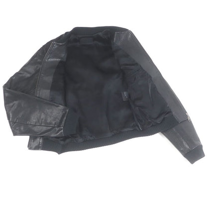 Prada 23SS Upw455 Triangle Logo Calfskin Bomber Jacket Blouson Jacket Charcoal