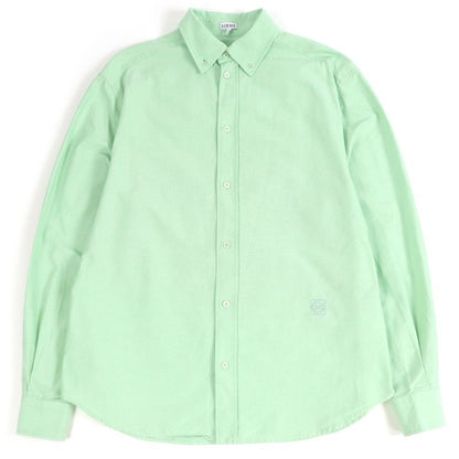 LOEWE H526y05x71 100% Cotton Anagram Embroidery Logo Embroidery Button Down