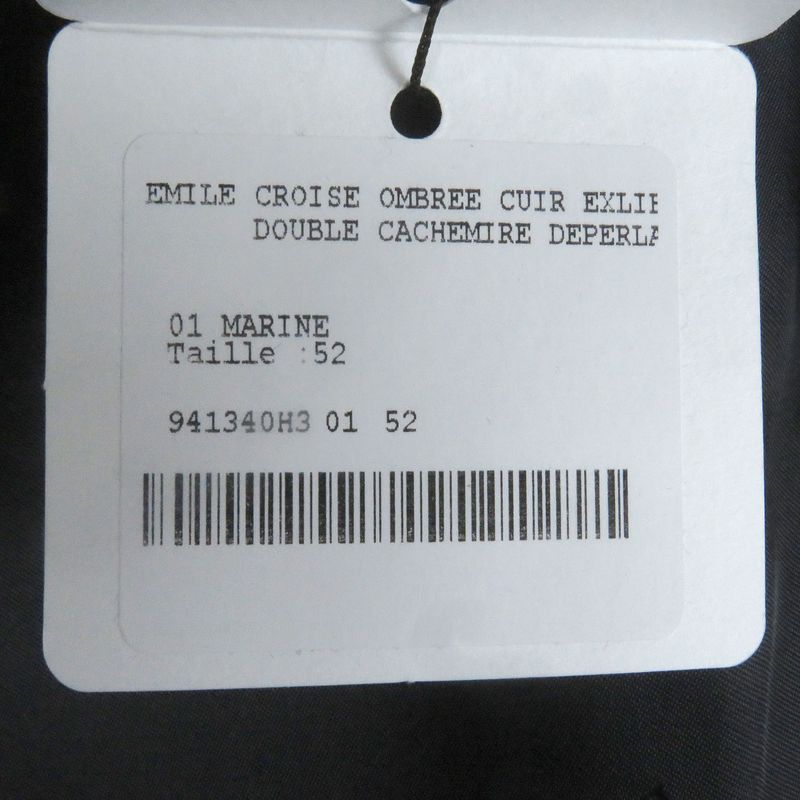 Hermes 19AW 100% Cashmere Worn On Runway Dragon Buttons Part Lamb Leather