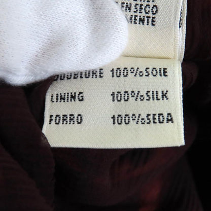 Hermes 100% Silk Leopard Print Long Sleeves Long Dress Orange Black 36 Made In