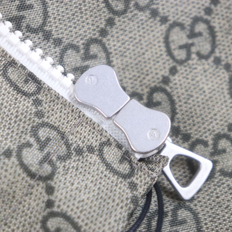 Gucci 2023 741011 Teddy Bear Back Print GG Allover Double Zip Up Nylon Jacket