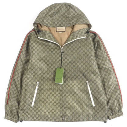 Gucci 2023 741011 Teddy Bear Back Print GG Allover Double Zip Up Nylon Jacket