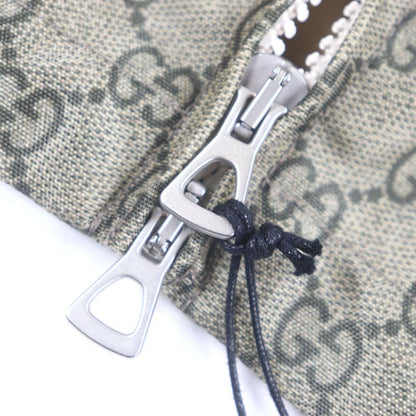 Gucci 2023 741011 Teddy Bear Back Print GG Allover Double Zip Up Nylon Jacket