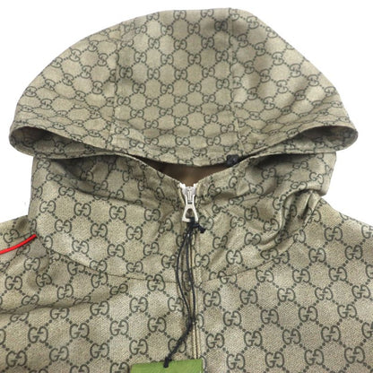 Gucci 2023 741011 Teddy Bear Back Print GG Allover Double Zip Up Nylon Jacket