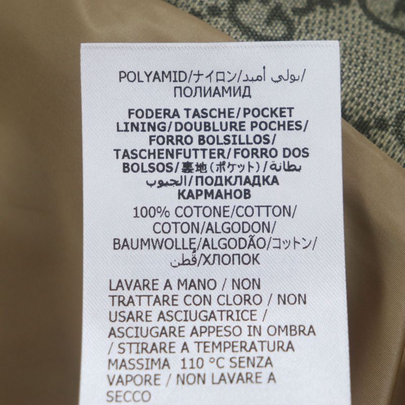 Gucci 2023 741011 Teddy Bear Back Print GG Allover Double Zip Up Nylon Jacket