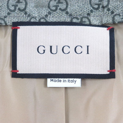 Gucci 2023 741011 Teddy Bear Back Print GG Allover Double Zip Up Nylon Jacket