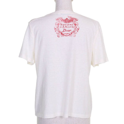 Christian DIOR 153t12da454 Cotton Linen Royaume D'amour Short Sleeve T-shirt