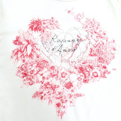 Christian DIOR 153t12da454 Cotton Linen Royaume D'amour Short Sleeve T-shirt